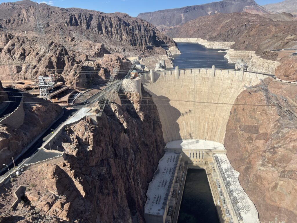 View of the Hoover Dam.